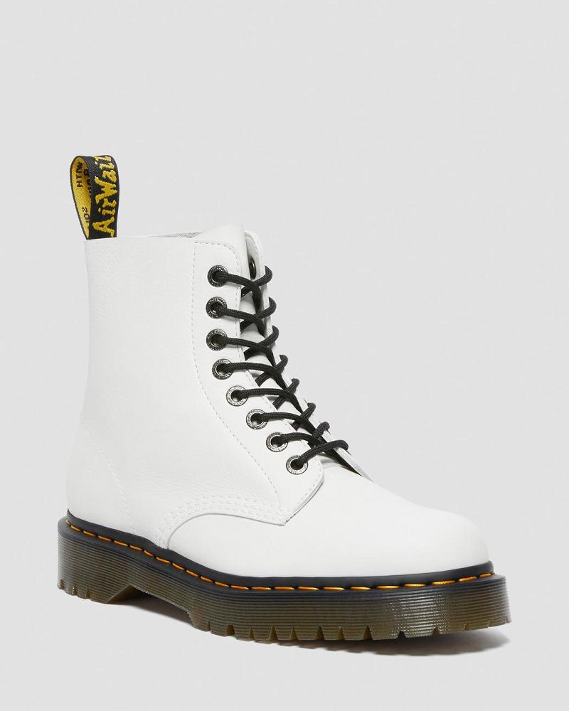 Dr Martens 1460 Pascal Bex Pisa Læder Snørestøvler Herre Hvide | DK 526UZG